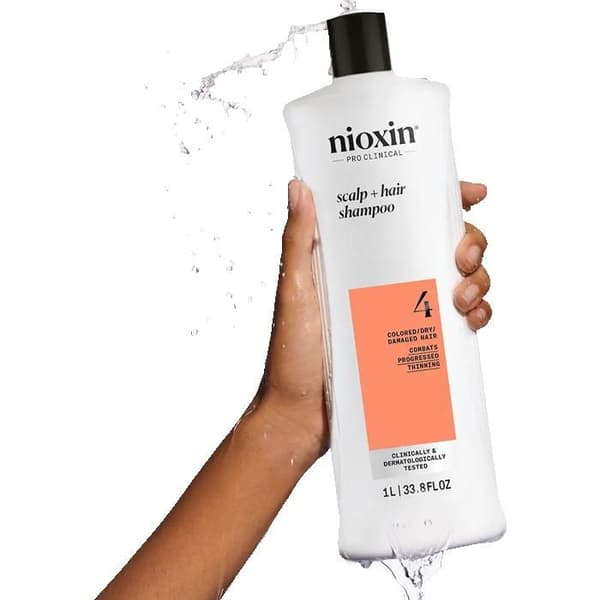 Shampoo - Nioxin - System 4 - 1000ml - Skadet hår - Volume