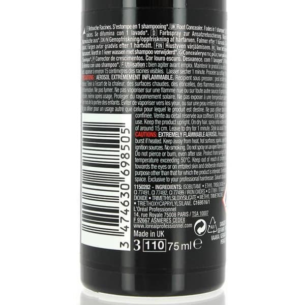 Root Corrector Spray - L'Oréal Professionnel - Hair Touch Up - Mørkeblond - 75ml - Direkte farvning