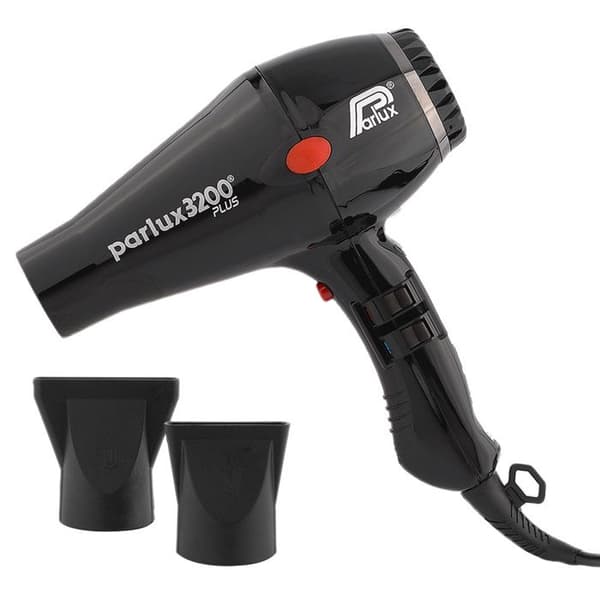 Hårtørrer - PARLUX 3200 Plus - 1900W - Luftstrøm 71m3/h - 4 temperaturer - 2 hastigheder - Sort