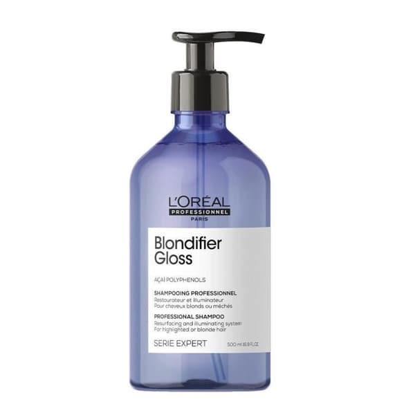L'OREAL Serie Expert Blondifier Gloss shampoo 500 ml vaaleille tai raidoitetuille hiuksille