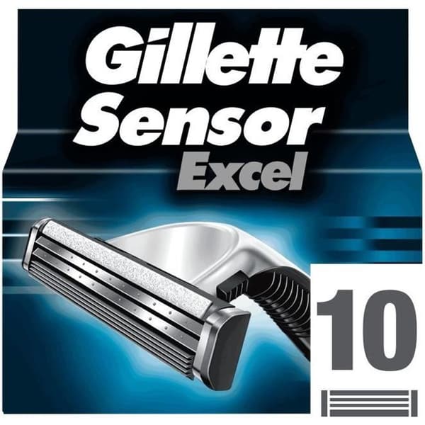 GILLETTE Sensor Excel barberblade x 10