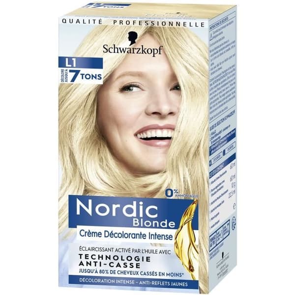 SCHWARZKOPF Nordic Permanent Hårfarve Intens Bleaching Cream L1 - Blond