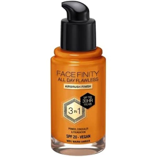 Meikkivoide - MAX FACTOR - Facefinity All Day Flawless - W91 Warm Amber - 30 ml - SPF 20