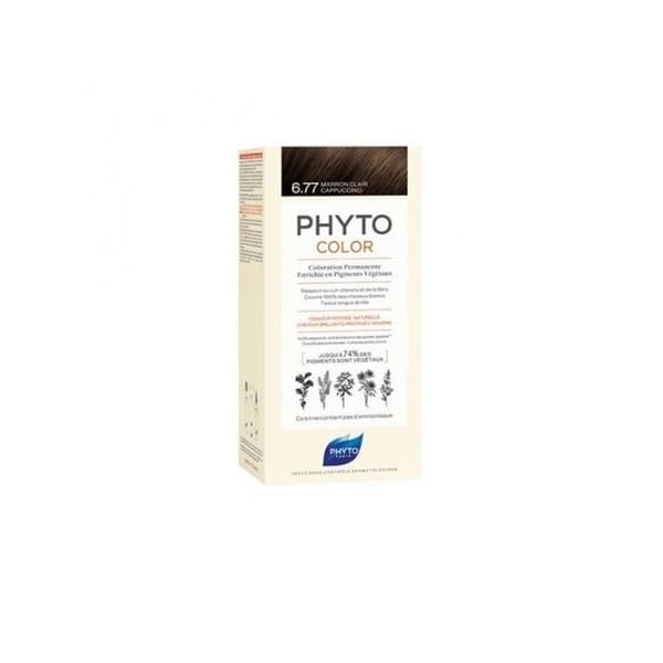 Phytocolor 6.77 vaalea kastanjanruskea cappuccino pysyvä väri