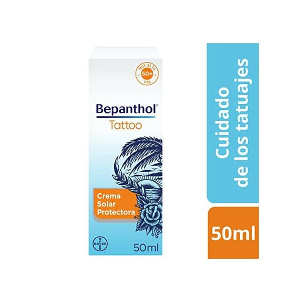 Solscreme til tatovering - BEPANTHOL - Tatovering - SPF50 - 50 ml - Uden parfume