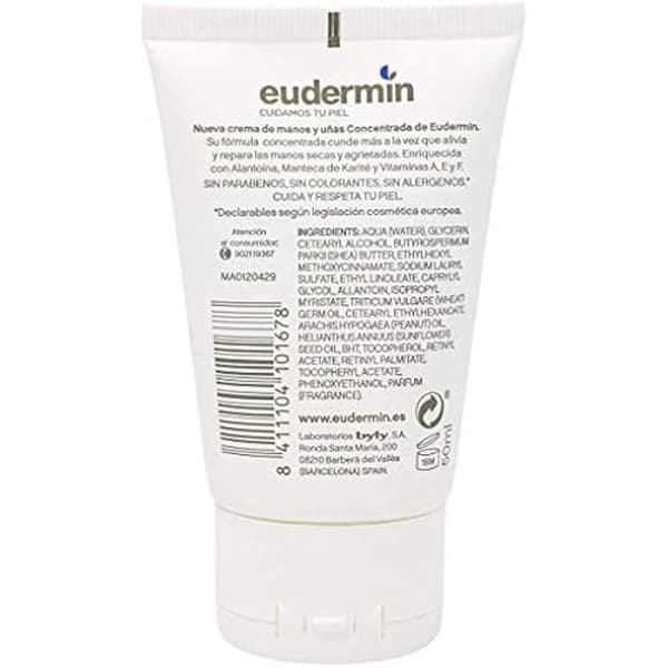 Creme - EUDERMIN - HÆNDER KONCENTRERET - Maksimal beskyttelse - Hypoallergen - 50 ml