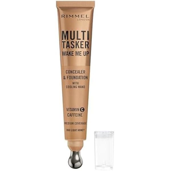 Concealer & Foundation - RIMMEL - Multi-Tasker - 60 - Let honning - 20ml - Infunderet med koffein