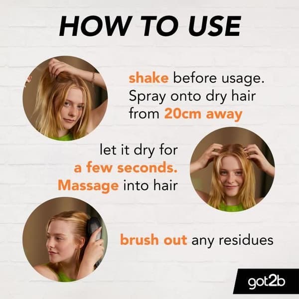 3x Schwarzkopf Got2b Fresh It Up TEXTURE kuivashampoo 200 ml