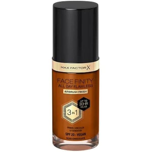 Meikkivoide - MAX FACTOR - Facefinity All Day Flawless - N102-suklaa - 30 ml - SPF20