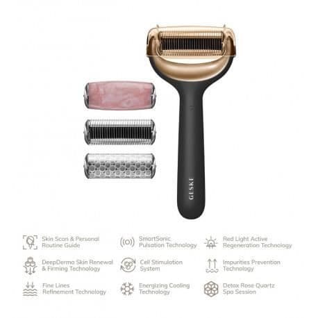 Ansikts- och kroppsrulle - GESKE - 9 i 1 - Mikronålar - Cellstimuleringssystem - DeepDerma
