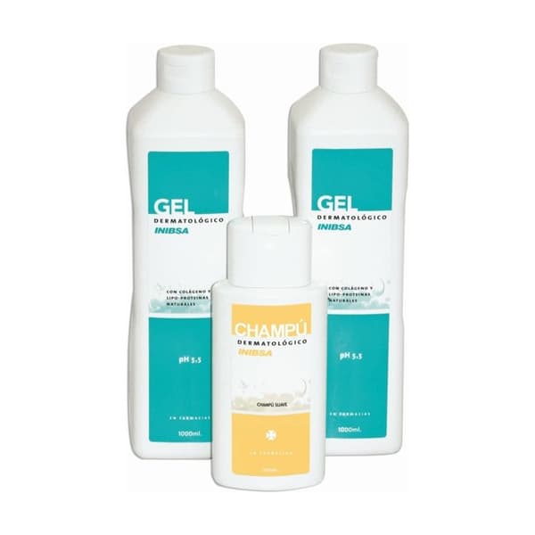 INIBSA PAKKAUS GEELI 1L+1L + SHAMPOO 200 ML