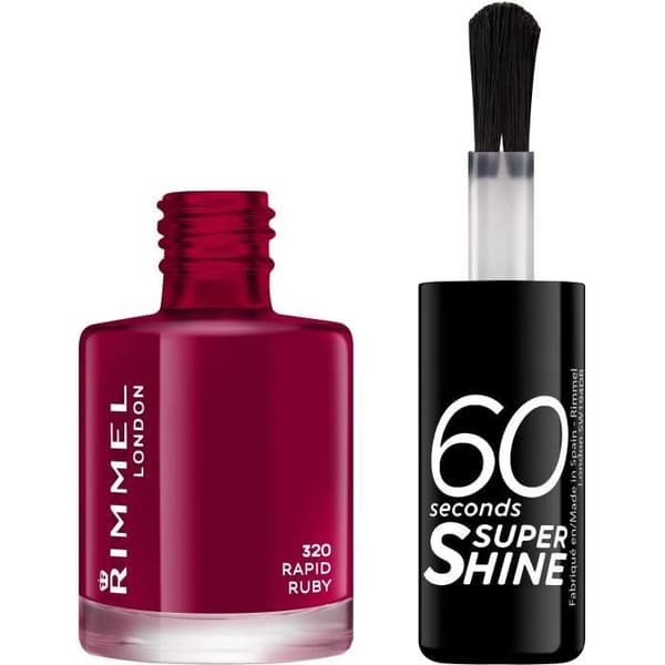 RIMMEL kynsilakka 60 Seconds Super Shine - 320 Rapid Ruby