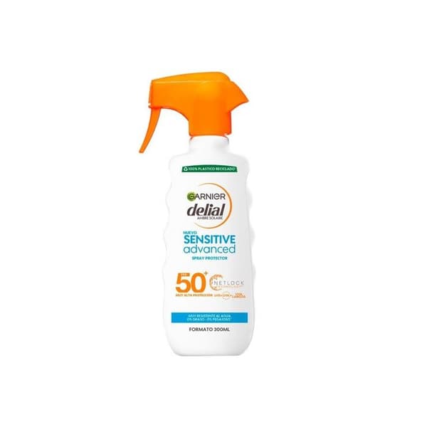 Solbeskyttelse til kroppen - Delial - Sensitive Advanced Spray - SPF50 - 270 ml - Følsom hud