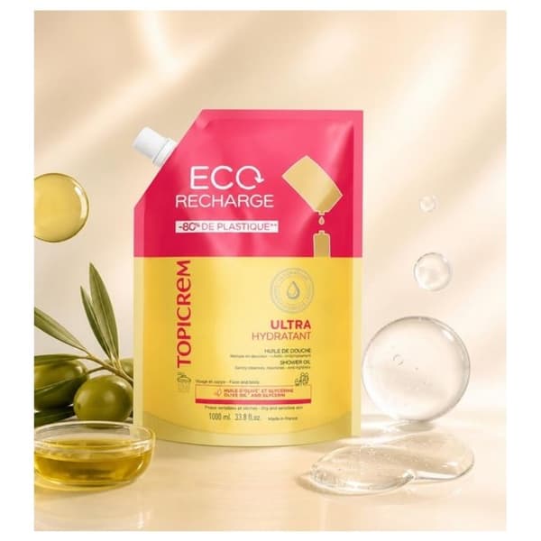Topicrem Ultra-Hydratant Eco Recharge Duscholja 1000ml