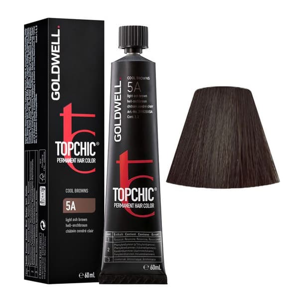 Goldwell Topchic Cool Browns Lys Ash Brown 5A Permanent Hårfarve 60ml.
