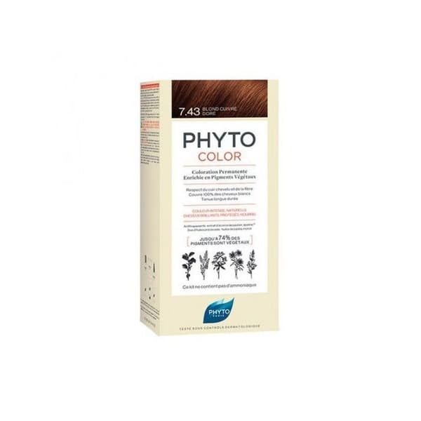 Phytocolor 7.43 gylden kobberblond permanent hårfarve