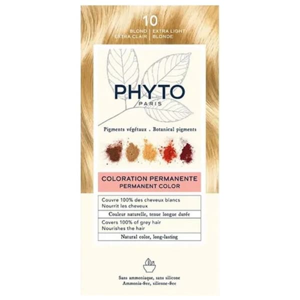 Couleur-Phyto Couleur Pysyvä Väri - Kasvipigmentit (Väri: 10 Extra Vaaleat Blondit)