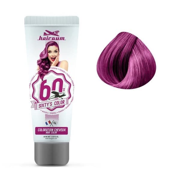 Midlertidig farvning - Semi-permanent farvning Fuchsia 60ml - Hårgummi