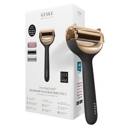 Ansigts- og kropsrulle - GESKE - 9 i 1 - Mikro-nåle - Cellestimulation System - DeepDerma