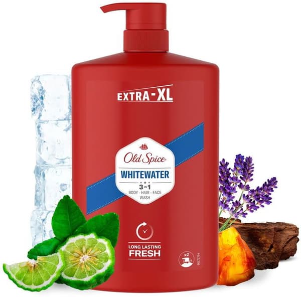 OLD SPICE WhiteWater Geelinja ja shampoo 3in1 1000ml