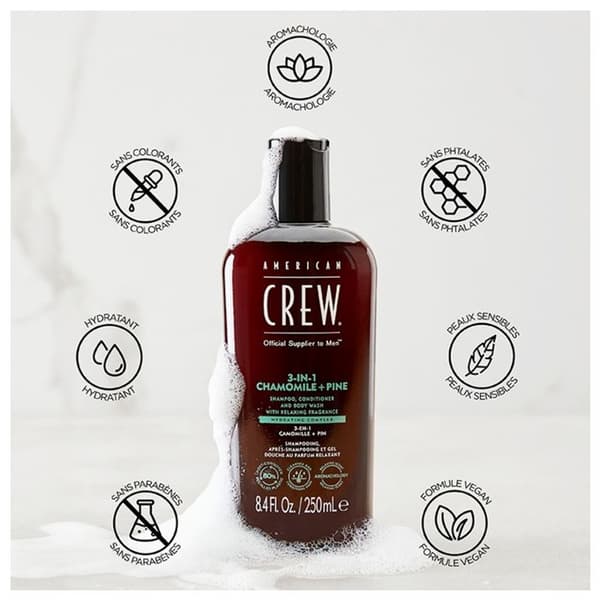 American Crew 3en1 Kamomilla + Pin 250 ml