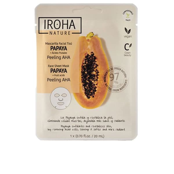 PAPAYA SKRÆLNING Tissuesmaske AHA 1 stk.