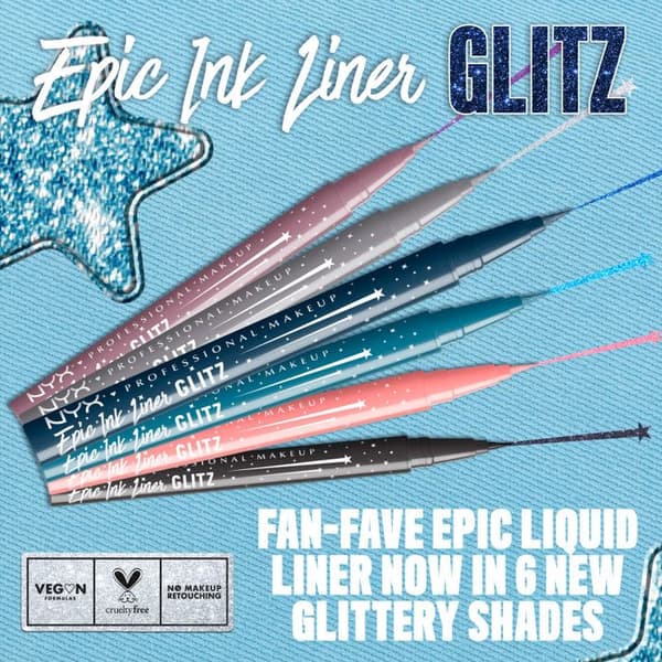 NYX Professional Makeup Epic Ink Eyeliner Glitz BOOTCUT BLING