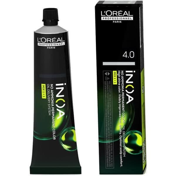 Pysyvä väri - L'Oreal - Inoa - 4.0 - Ilman ammoniakkia - 60 gr - Unisex