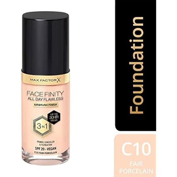 Foundation - MAX FACTOR - Facefinity 3-i-1 - SPF 20 - 30 ml - Fair Porcelænsfarve