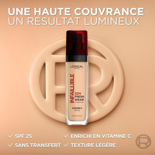 L'OREAL PARIS Infallible Foundation - Langtidsholdbar 32H - Honning