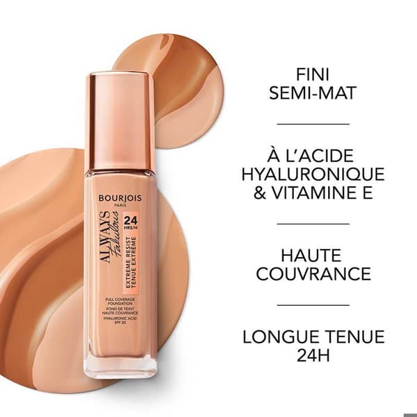 Foundation - BOURJOIS - Always Fabulous 24H - SPF20 - 120 Clair Ivory - 30ml