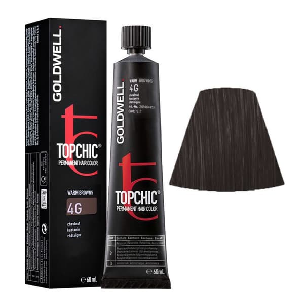 Goldwell Topchic Warm Browns 4G Chestnut Permanent Hiusväri 60ml.