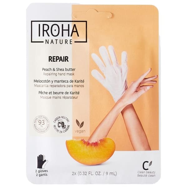 IROHA NATURE - Käsien korjaava naamio 2 kappaletta