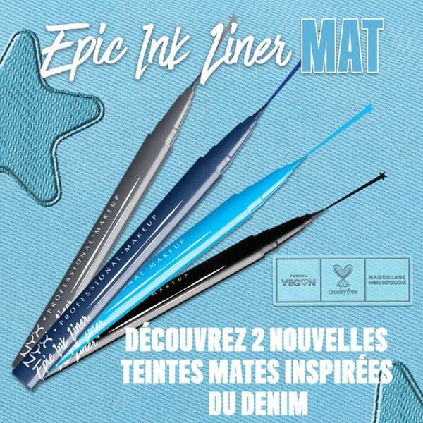 NYX Professional Makeup Epic Ink Eyeliner Glitz FLASHY FLARE