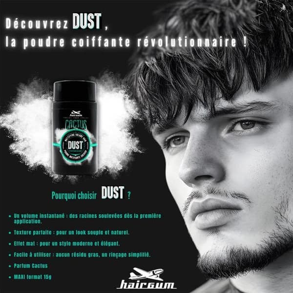 Hårpudder - DUST Cactus - Matificerende - Volumegivende - Format 15 g