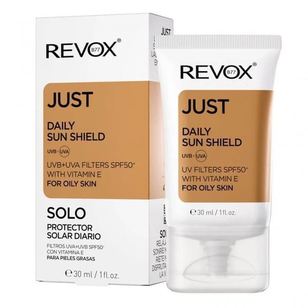 Solcreme - REVOX - B77 JUST DAILY SUN SHIELD - 30ml - SPF 50+ - Fedtet hud