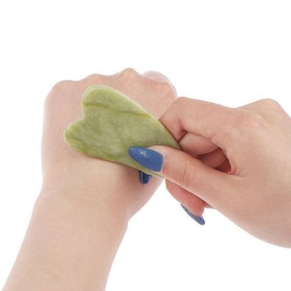 Gua Sha Jade-sten för ansiktsmassage