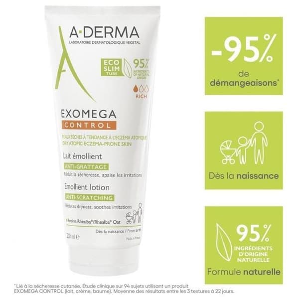 A-DERMA - Exomega Control Kløestillende emulsion 200 ml