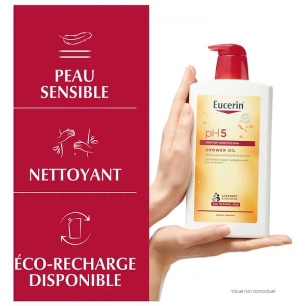 Duscholie - Eucerin - PH5 - Sensible Hud - 1L - Pumpeflaske