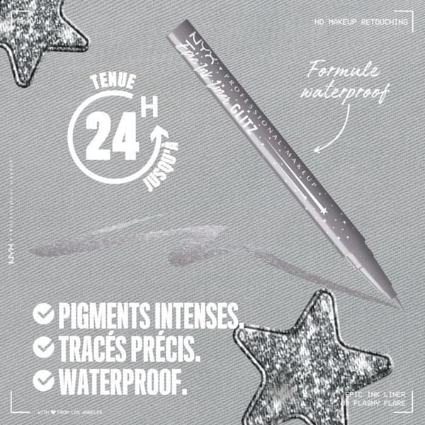 NYX Professional Makeup Epic Ink Eyeliner Glitz FLASHY FLARE
