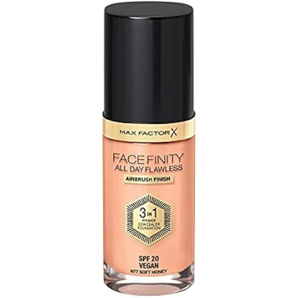 Foundation - Max Factor - Facefinity 3In1 - Color Soft Honey Tone 77 - SPF 20 - Shine resistant