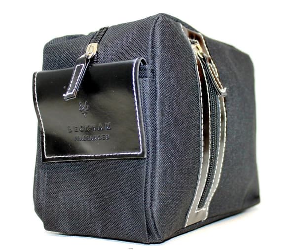 David Beckham Toiletry Bag Black with White Stitching +Intimately Him deospray 150ml