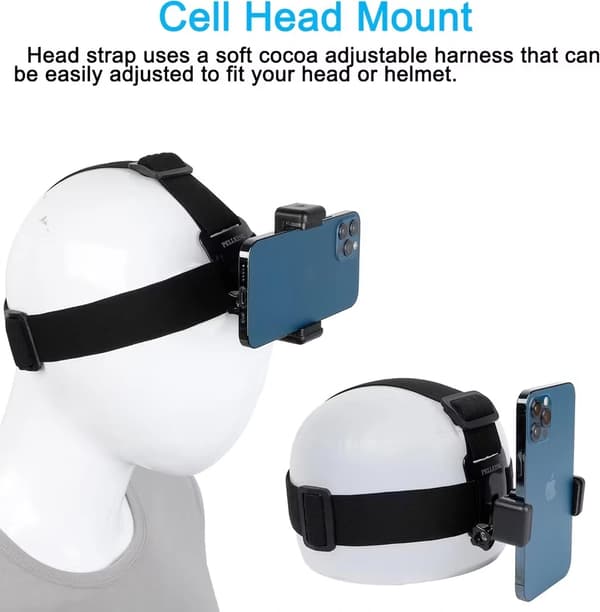 POV / Vlog Holder – Hovedrem & Nakkemontering til iPhone, Samsung & GoPro
