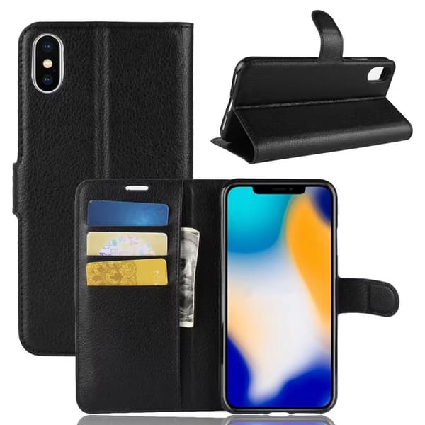 iPhone XS Max Lompakkokotelo – Musta