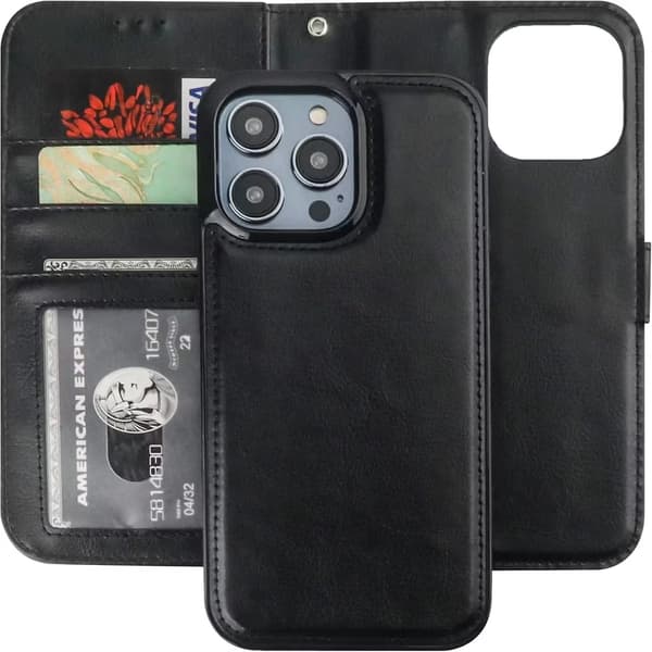 Magnetiskt Plånboksfodral iPhone 14 Pro Max – med Kortplatser & RFID-skydd