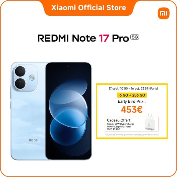 Smartphone - XIAOMI - Redmi Note 17 Pro 5G - 6Go RAM - 256Go - Blå
