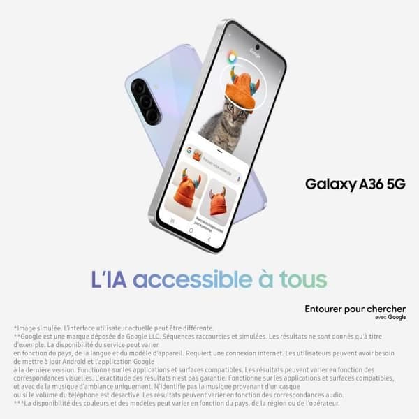 SAMSUNG Galaxy A36 5G Smartphone 256 GB Vit