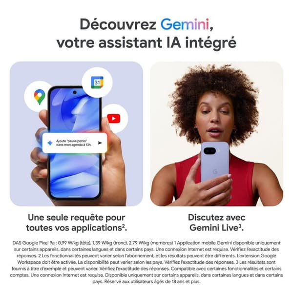 Smartphone Google Pixel 9a 6,3" 5G Dobbelt SIM 128 GB Sort Vulkan
