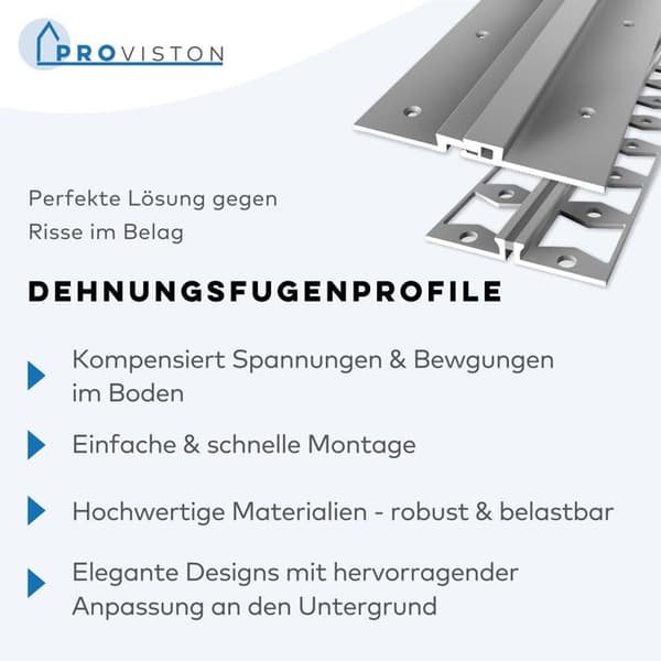 Profilé deformationsfog Bredd 48 mm Längd 2500 mm Alu Silikonfog Stansad 6 mm