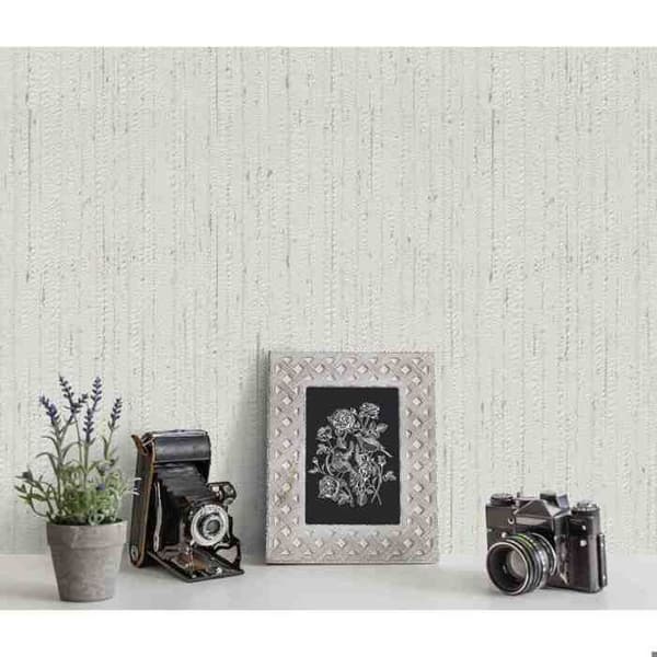 5879 - Tapet Duplex Textil Vit - Kollektion Habitat